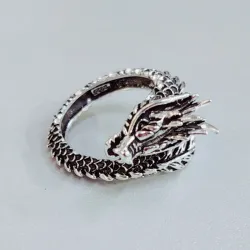 Drakformad silverring