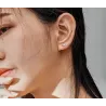 Boucles d'oreilles en forme de coeur - avec émail arc-en-ciel