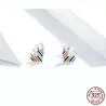 Heart shaped earrings - with rainbow enamelEarrings