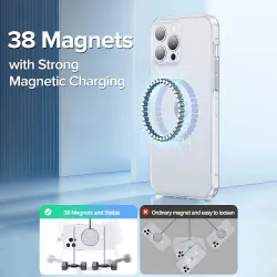 Coque magnétique transparente - pour iPhone