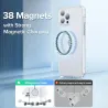 Magneettinen läpinäkyvä suojakuori - iPhonelle