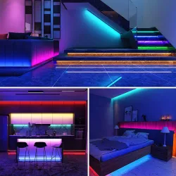 RGB LED stripe - Bluetooth - med fjernkontroll