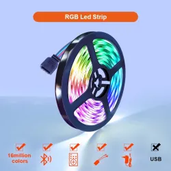 RGB LED strip - Bluetooth - med fjernbetjening