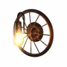 Vintage industrihjul - vegglampe