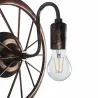Vintage industrihjul - vegglampe