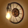 Vintage industrihjul - vegglampe