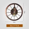 Vintage industrihjul - vegglampe