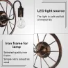 Vintage industrihjul - vegglampe