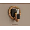 Retro-Wandlampe im Hanfseil-Stil