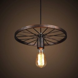 Vintage ceiling lamp - iron wheelCeiling lights