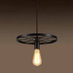 Luces de techoLámpara de techo vintage - rueda de hierro