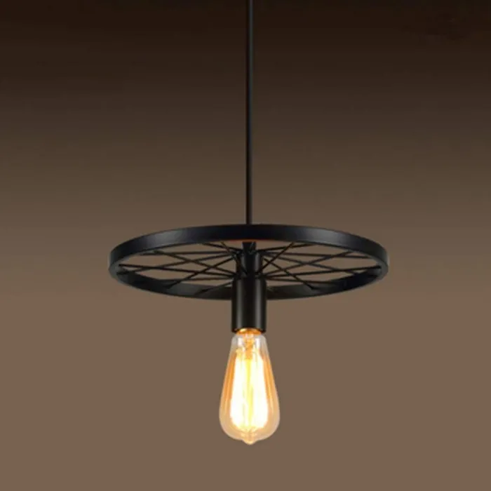 Luces de techoLámpara de techo vintage - rueda de hierro