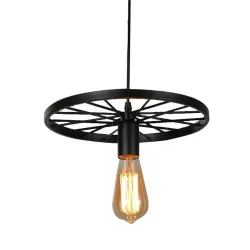 Luces de techoLámpara de techo vintage - rueda de hierro