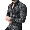 CamisetasCamisa de manga larga de moda - estampado floral - ajuste delgado
