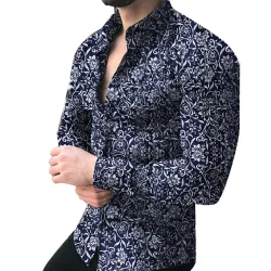 CamisetasCamisa de manga larga de moda - estampado floral - ajuste delgado