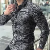 Fashion shirt met lange mouwen - bloemenprint - slim fitT-Shirts