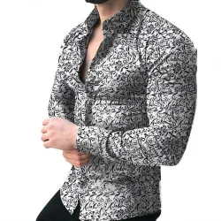 CamisetasCamisa de manga larga de moda - estampado floral - ajuste delgado