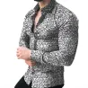 CamisetasCamisa de manga larga de moda - estampado floral - ajuste delgado