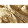 Pantalon métallique brillant à la mode