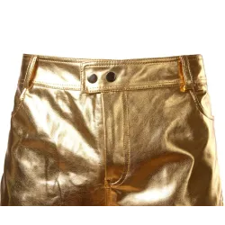 Pantalon métallique brillant à la mode