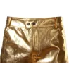 Pantalon métallique brillant à la mode