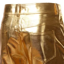 Pantalon métallique brillant à la mode