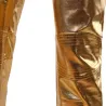Pantalon métallique brillant à la mode