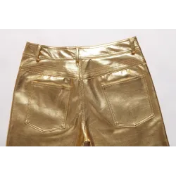 Pantalon métallique brillant à la mode