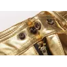 Pantalon métallique brillant à la mode