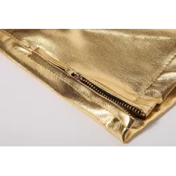 Pantalon métallique brillant à la mode
