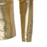 Modieus glanzend metallic overhemd met lange mouwenT-Shirts