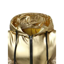 ChaquetasChaleco con capucha metalizado brillante