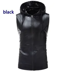 Skinnende metallisk hettevest