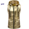 ChaquetasChaleco con capucha metalizado brillante