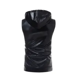 ChaquetasChaleco con capucha metalizado brillante