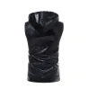 Glanzend metallic vest met capuchonJassen