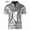 Skinnende metallisk kortærmet t-shirt