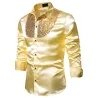 Shiny metallic long sleeve shirt - with decorative sequinsT-shirts
