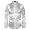 CamisetasCamisa de manga larga metalizada brillante - con lentejuelas decorativas