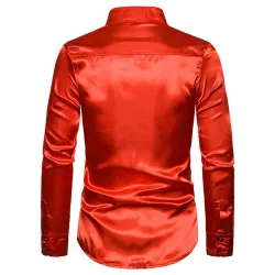 Shiny metallic long sleeve shirt - with decorative sequinsT-shirts