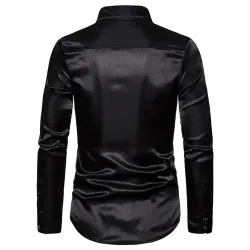 Shiny metallic long sleeve shirt - with decorative sequinsT-shirts