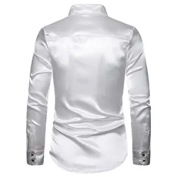 Glänzendes Metallic-Langarmshirt - mit dekorativen Pailletten