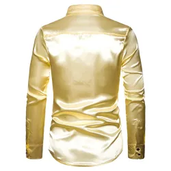 Shiny metallic long sleeve shirt - with decorative sequinsT-shirts