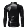Shiny metallic long sleeve shirt - with sequins decorationsT-shirts