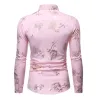 CamisetasLujosa camisa de manga larga - estampado de rosas doradas