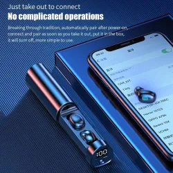 TWS 5.1 - bezprzewodowe słuchawki douszne Bluetooth - sterowanie dotykowe - z ładowarkąSłuchawki