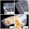 Sacchetti portaoggetti in plastica trasparente - chiusura lampo - 100 pezzi