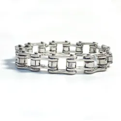 Armband i rostfritt stål - motorcykelkedja design