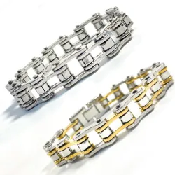 Armband i rostfritt stål - motorcykelkedja design