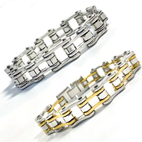 Armband i rostfritt stål - motorcykelkedja design